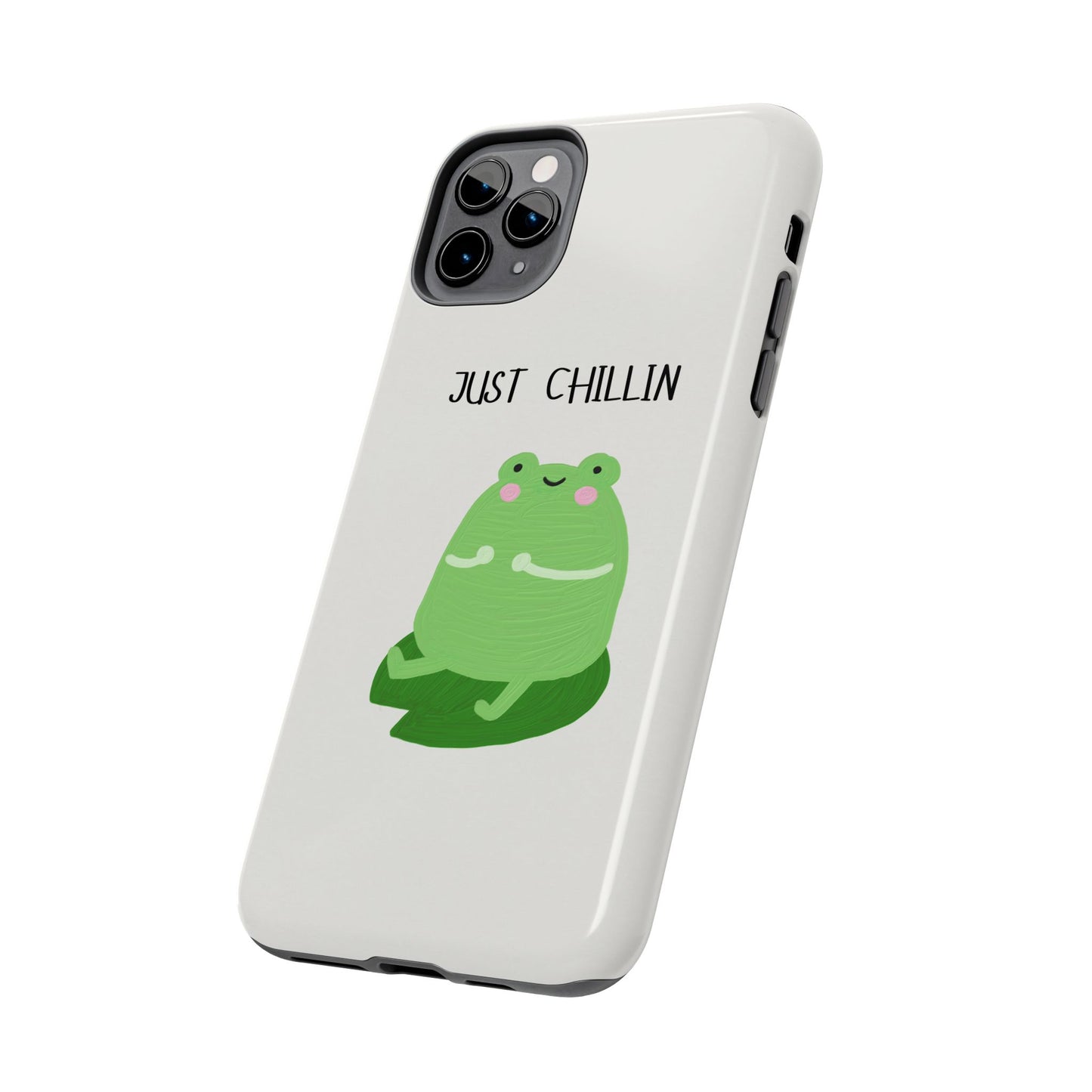 Phone Case - Cute Frog Sitting on Lily Pad Design