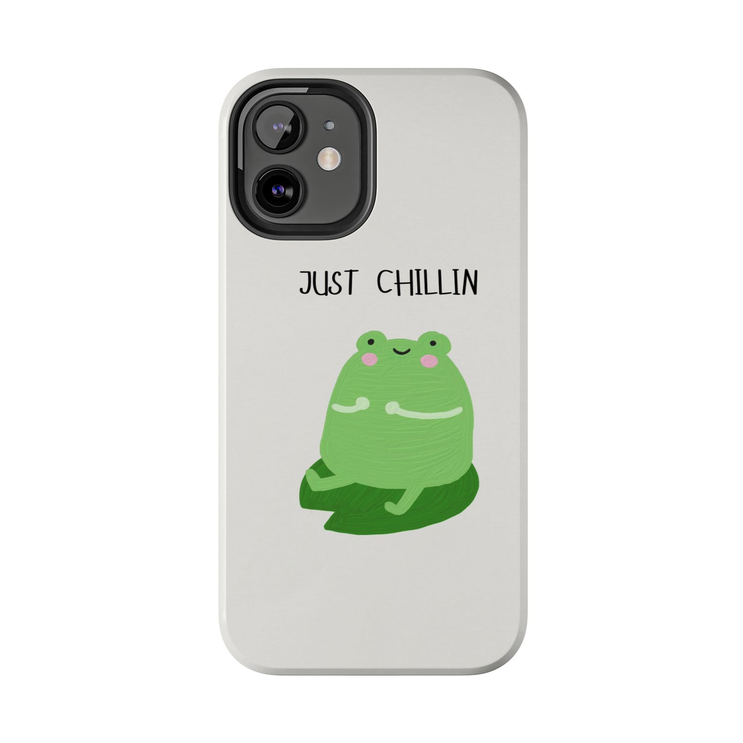 Phone Case - Cute Frog Sitting on Lily Pad Design