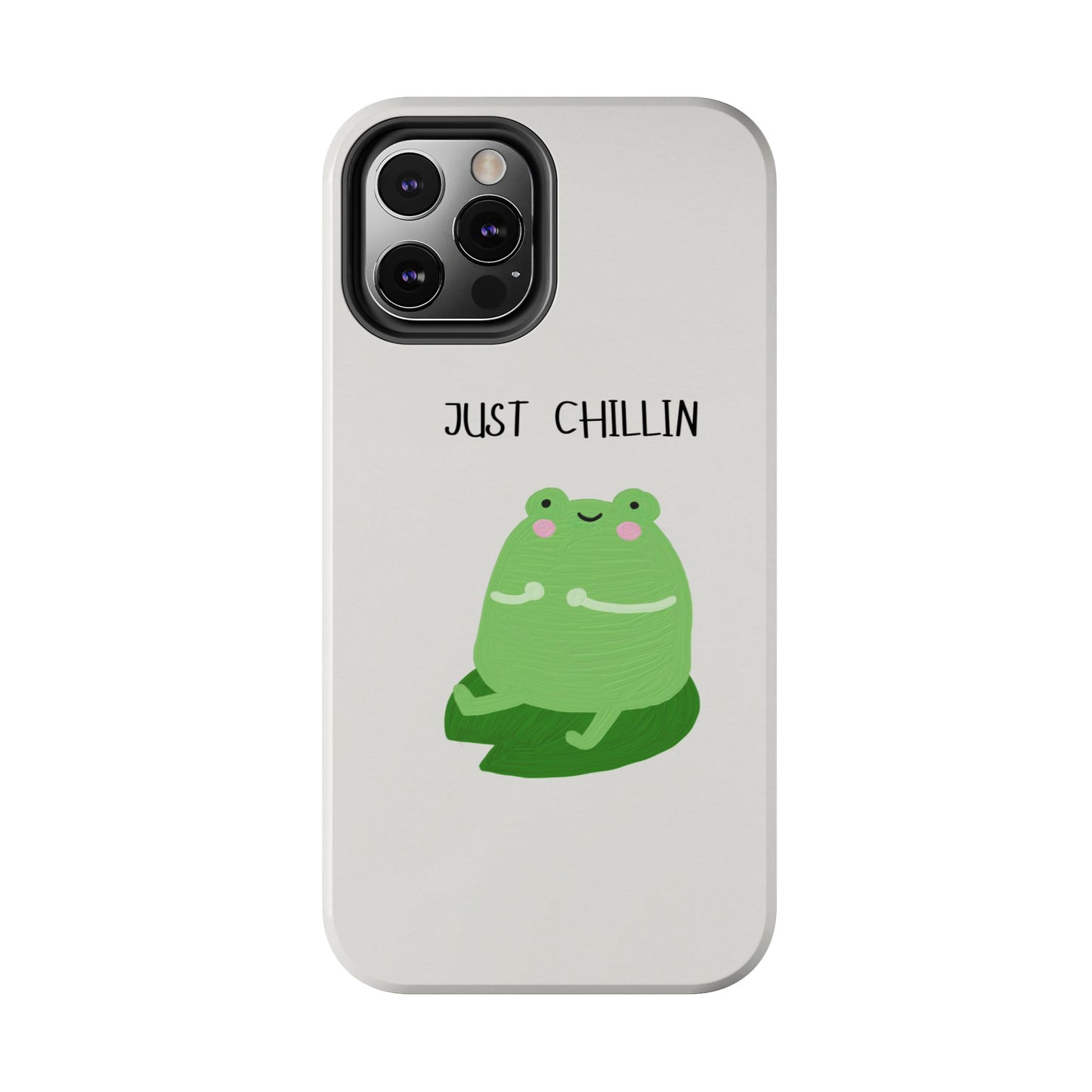 Phone Case - Cute Frog Sitting on Lily Pad Design