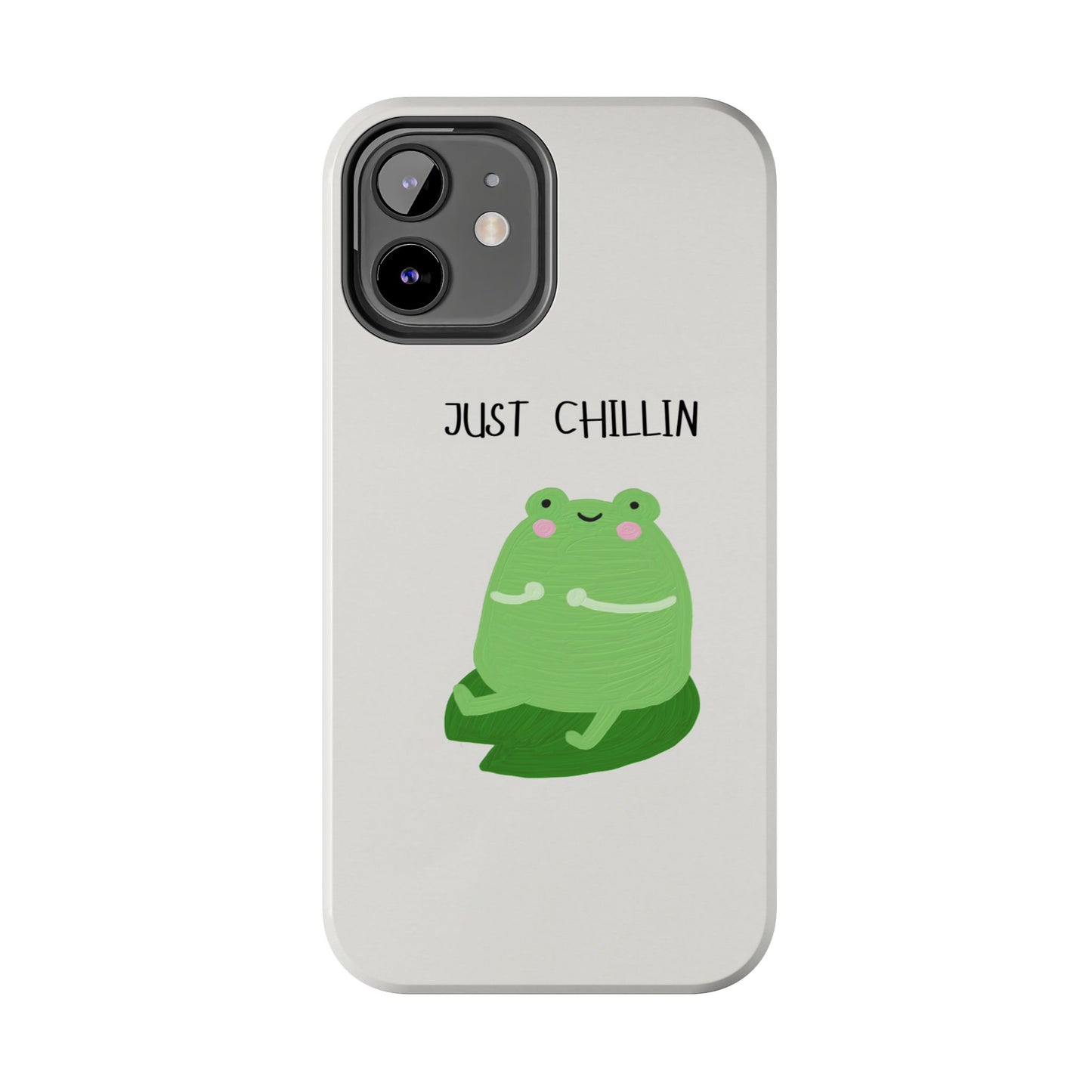 Phone Case - Cute Frog Sitting on Lily Pad Design