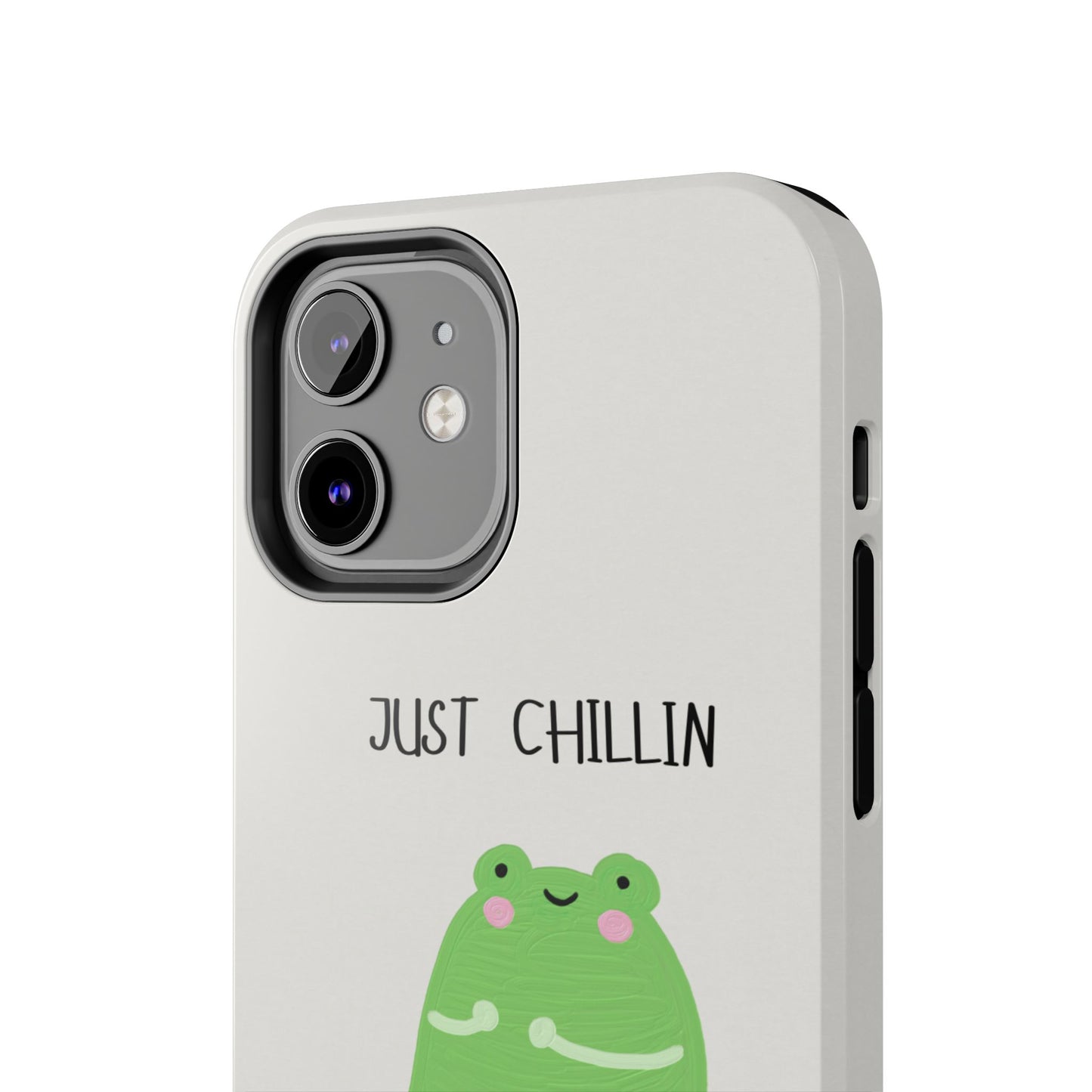 Phone Case - Cute Frog Sitting on Lily Pad Design