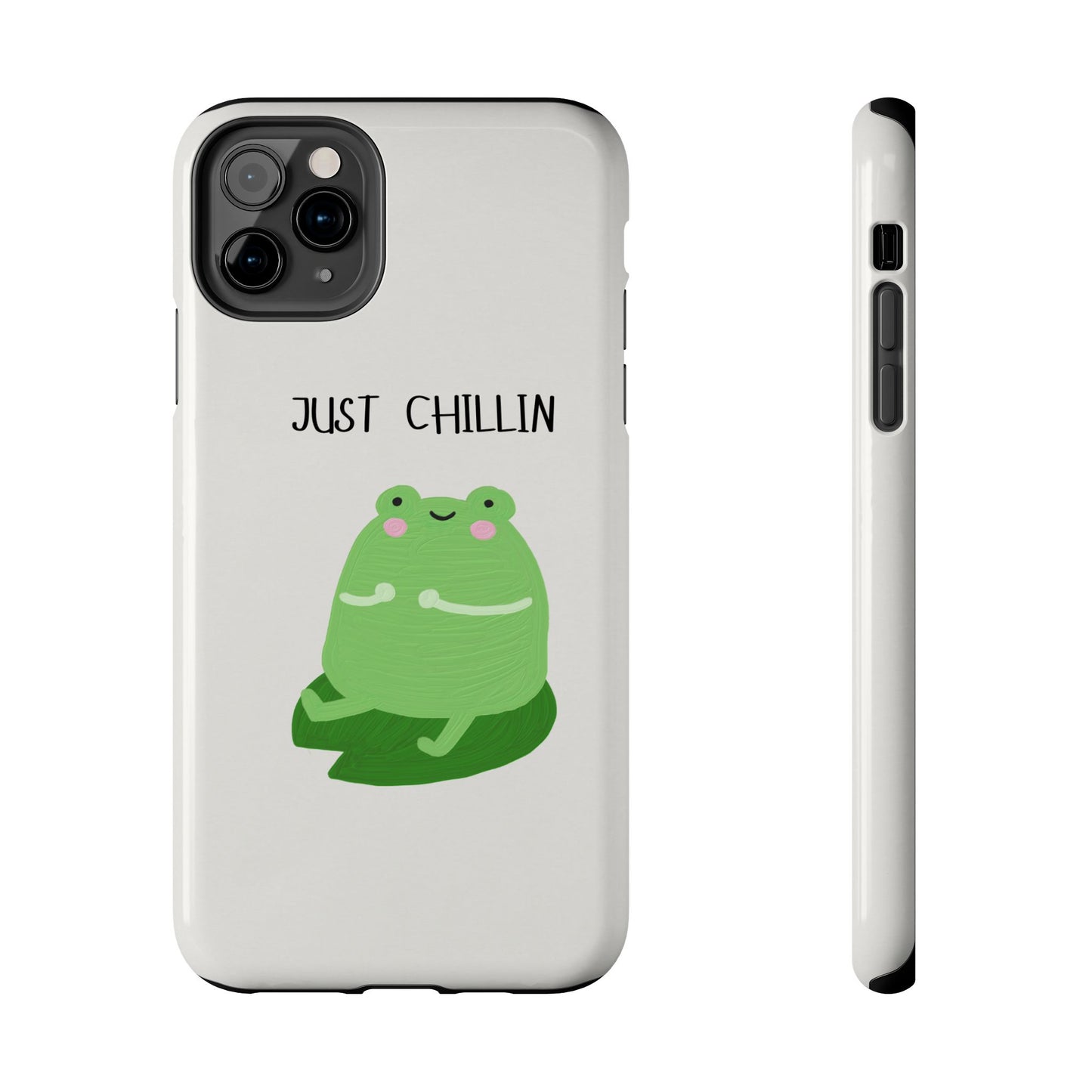 Phone Case - Cute Frog Sitting on Lily Pad Design