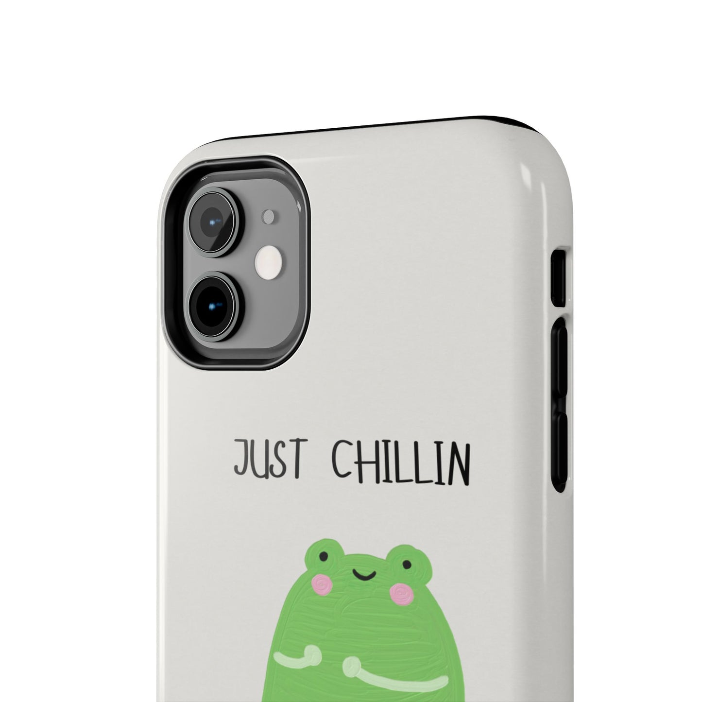 Phone Case - Cute Frog Sitting on Lily Pad Design