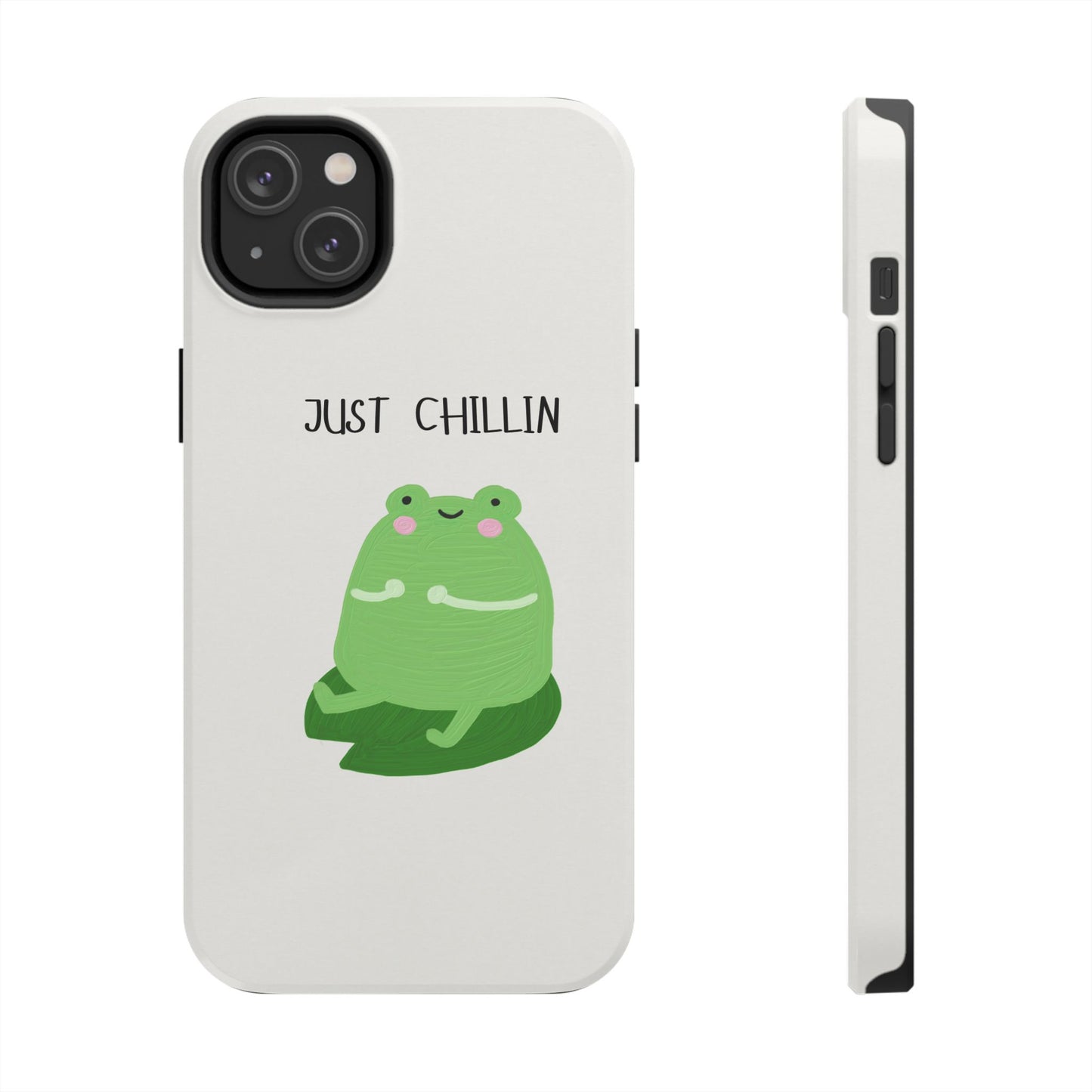 Phone Case - Cute Frog Sitting on Lily Pad Design