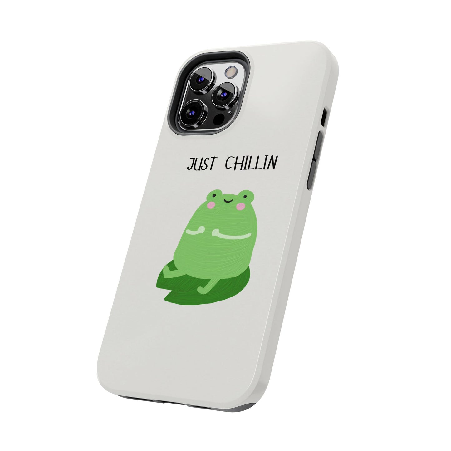 Phone Case - Cute Frog Sitting on Lily Pad Design