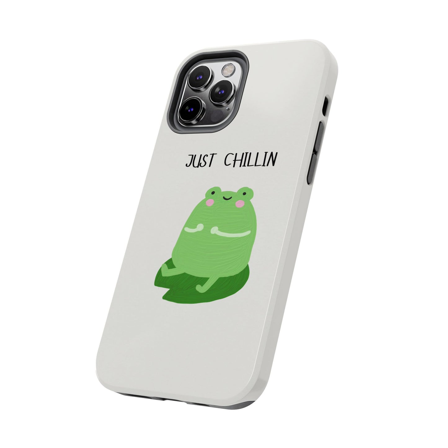 Phone Case - Cute Frog Sitting on Lily Pad Design