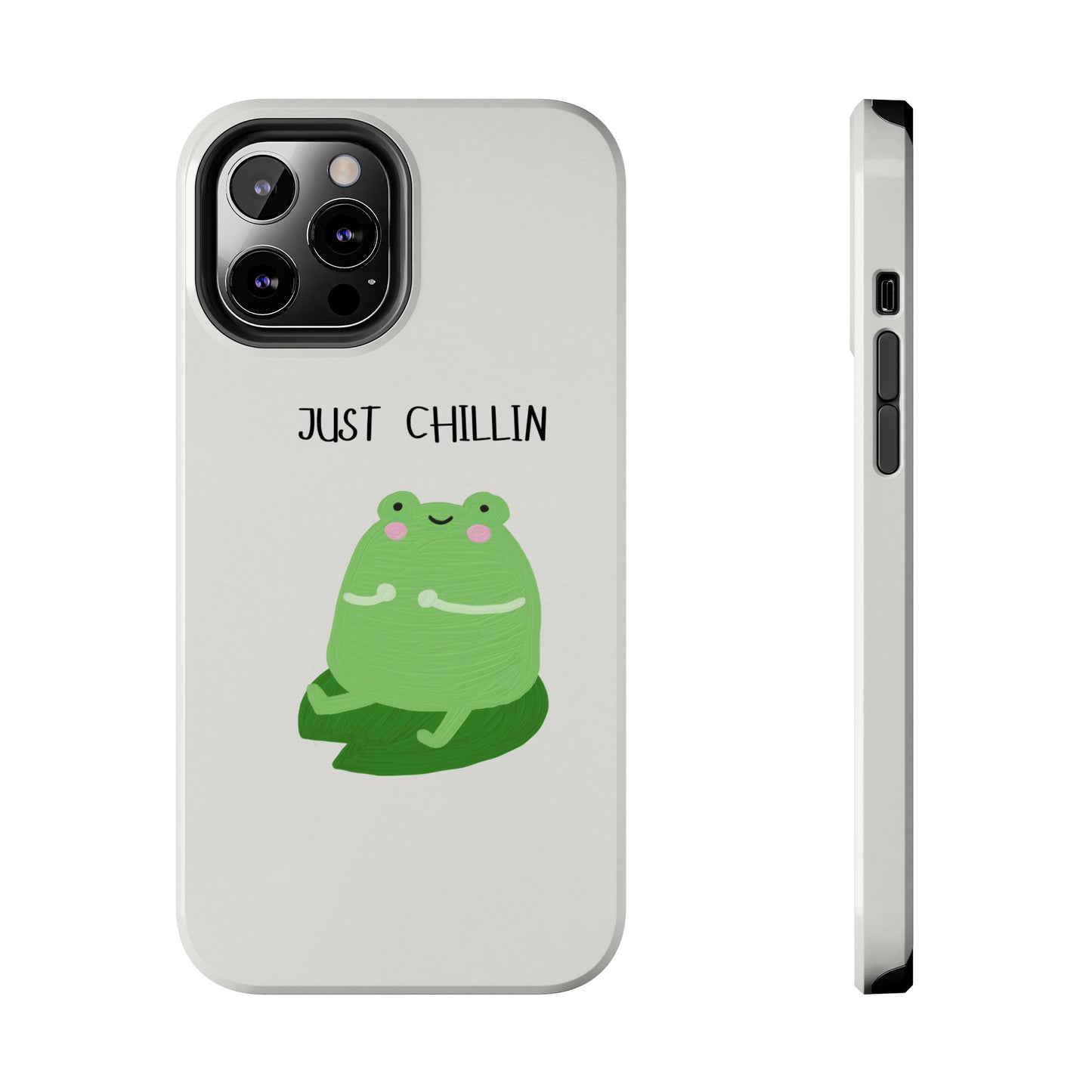 Phone Case - Cute Frog Sitting on Lily Pad Design