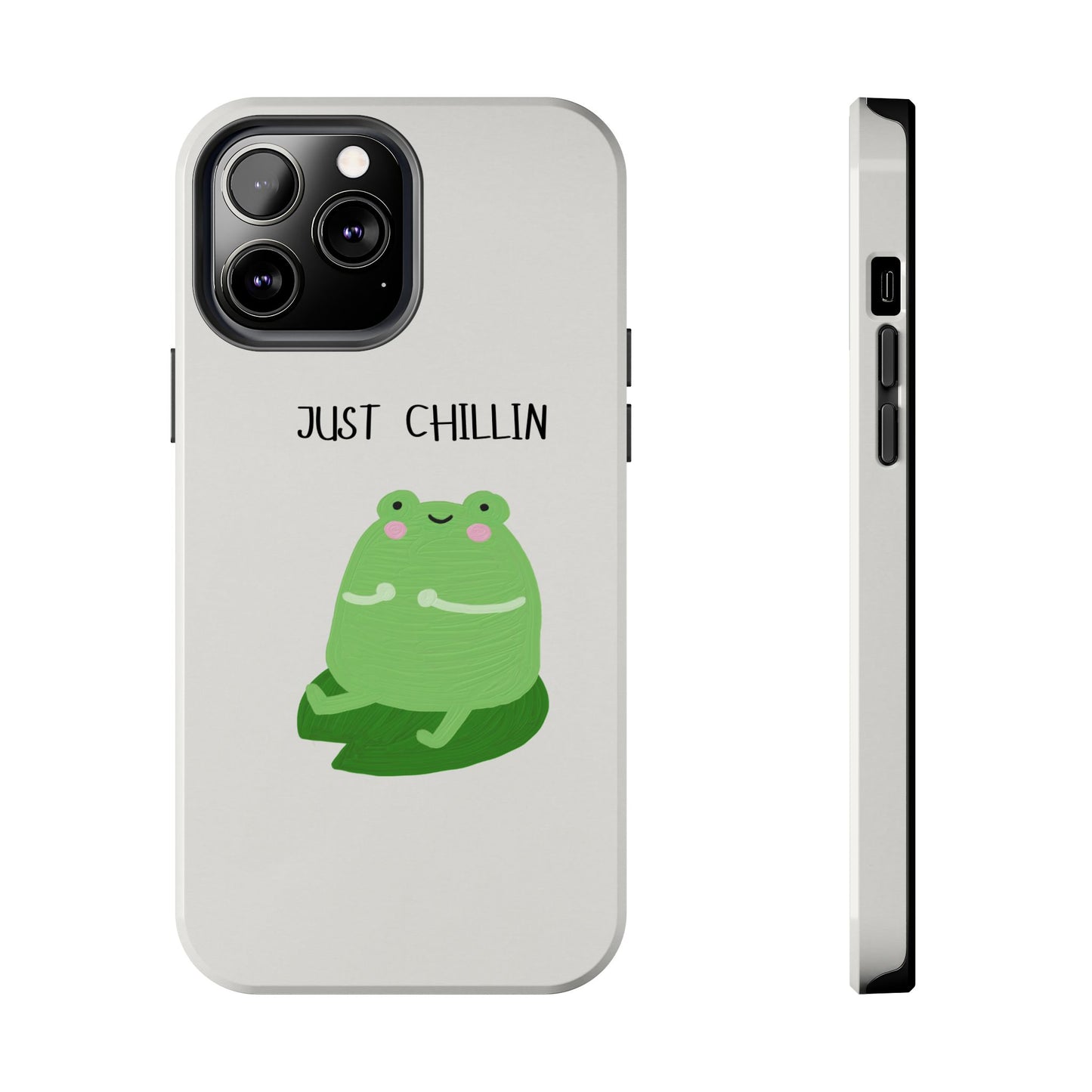 Phone Case - Cute Frog Sitting on Lily Pad Design