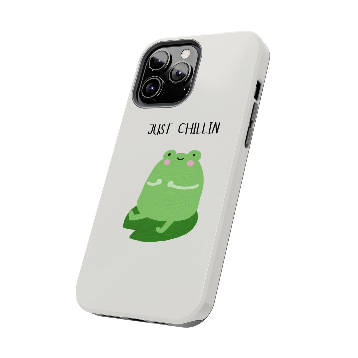 Phone Case - Cute Frog Sitting on Lily Pad Design