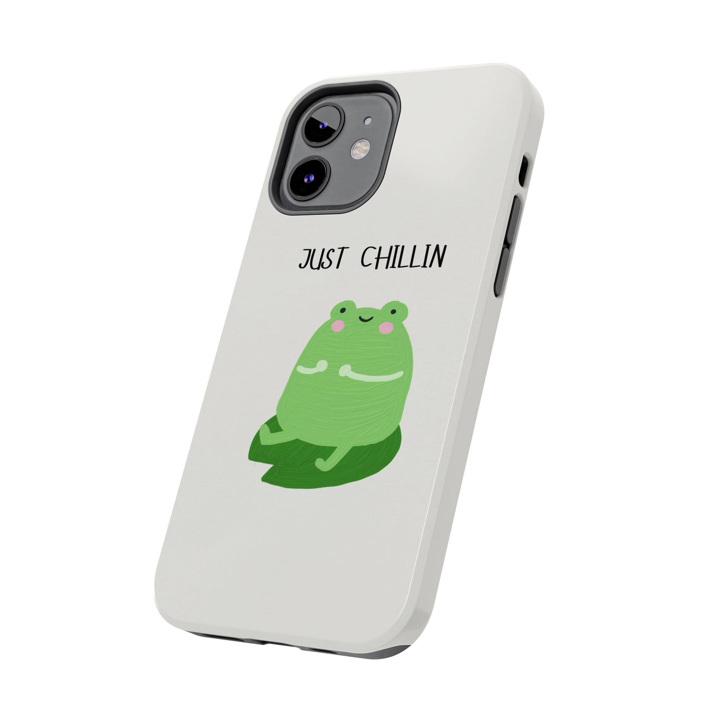 Phone Case - Cute Frog Sitting on Lily Pad Design