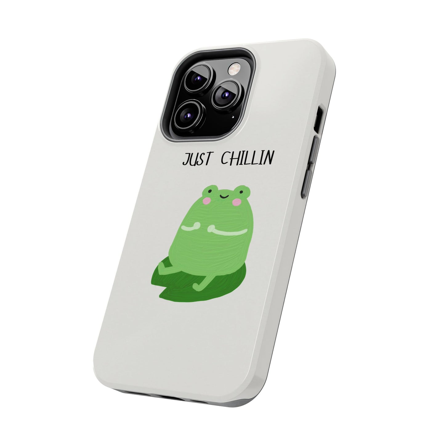 Phone Case - Cute Frog Sitting on Lily Pad Design