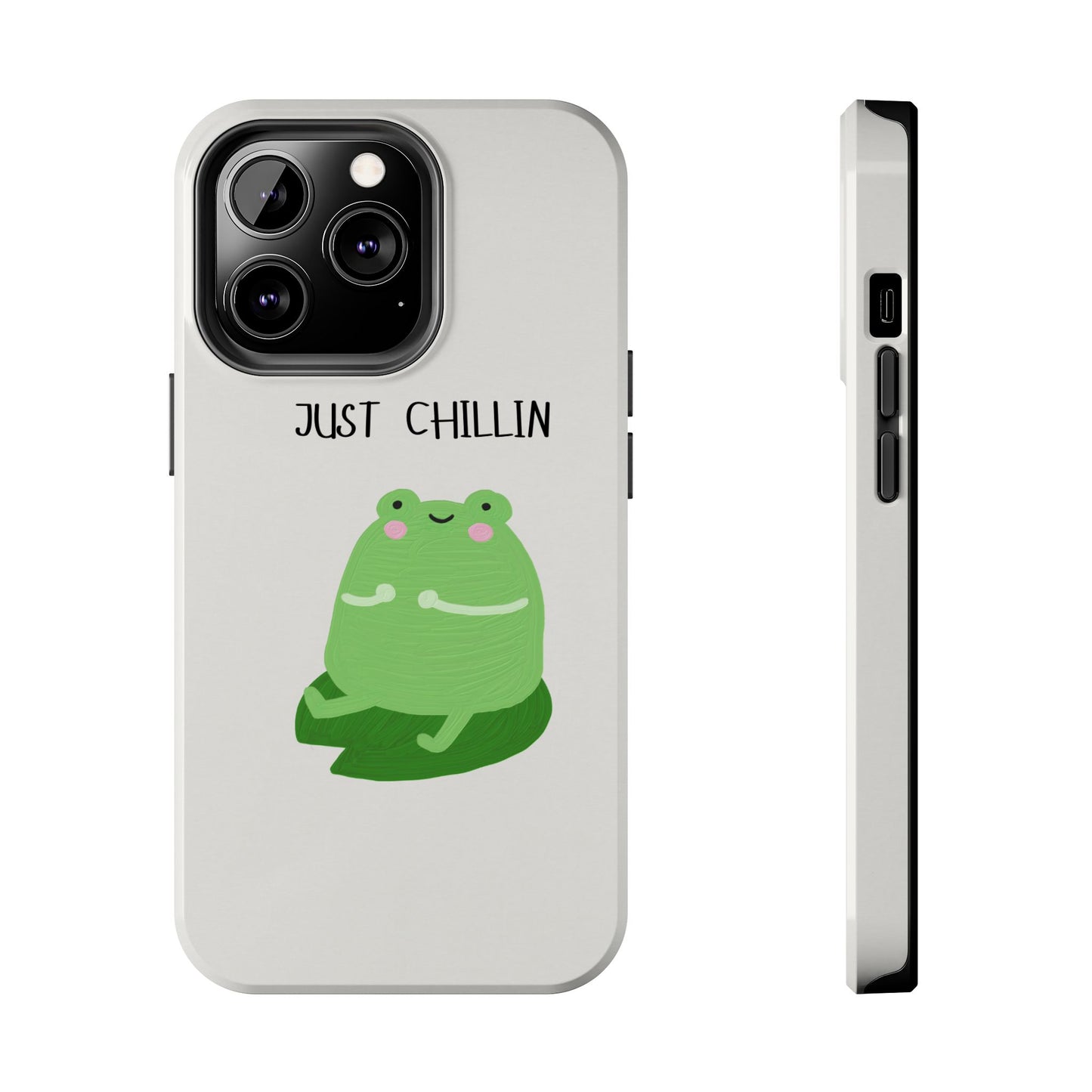 Phone Case - Cute Frog Sitting on Lily Pad Design