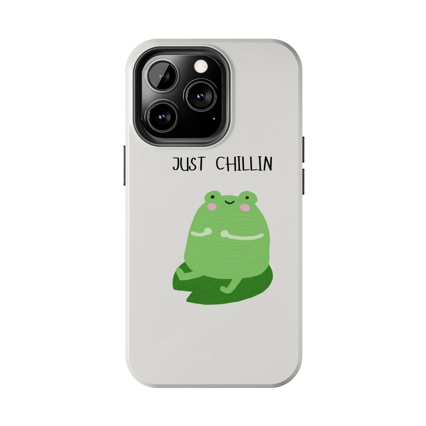 Phone Case - Cute Frog Sitting on Lily Pad Design