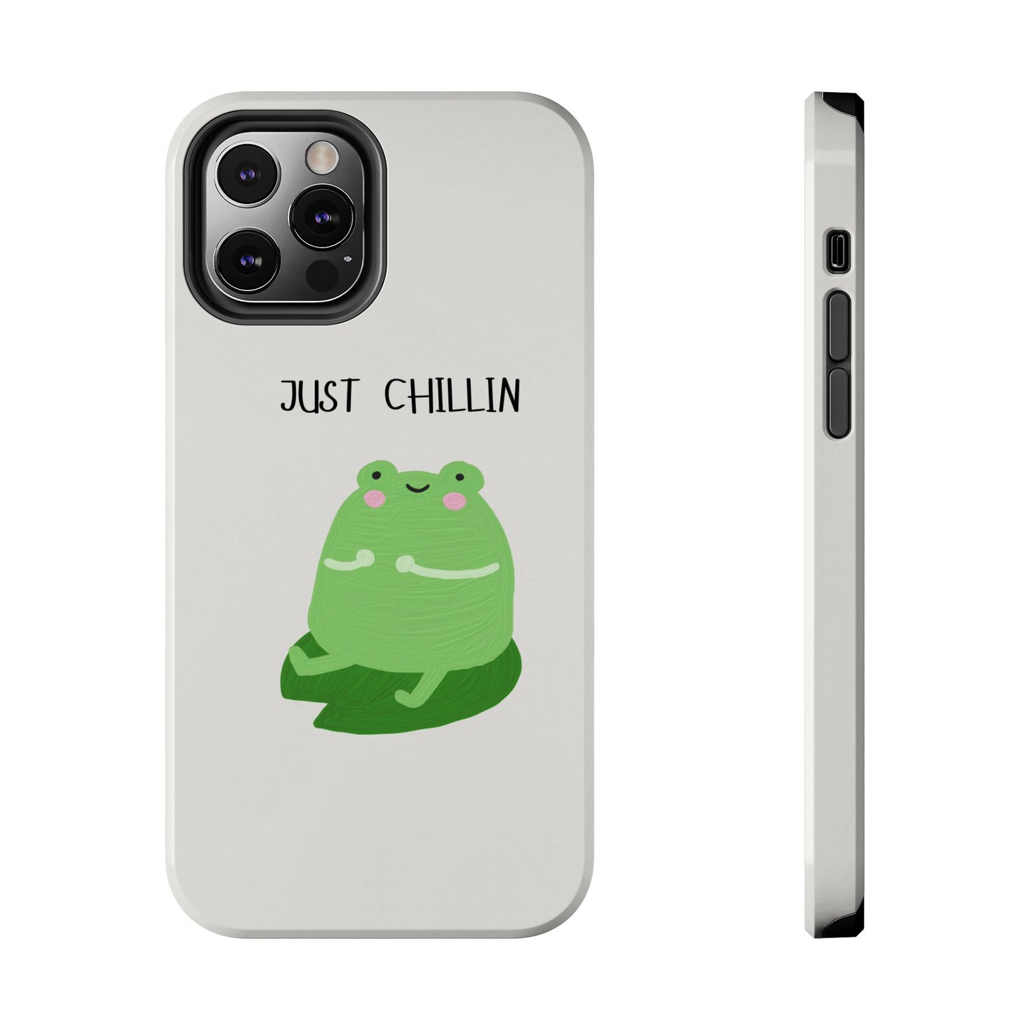 Phone Case - Cute Frog Sitting on Lily Pad Design