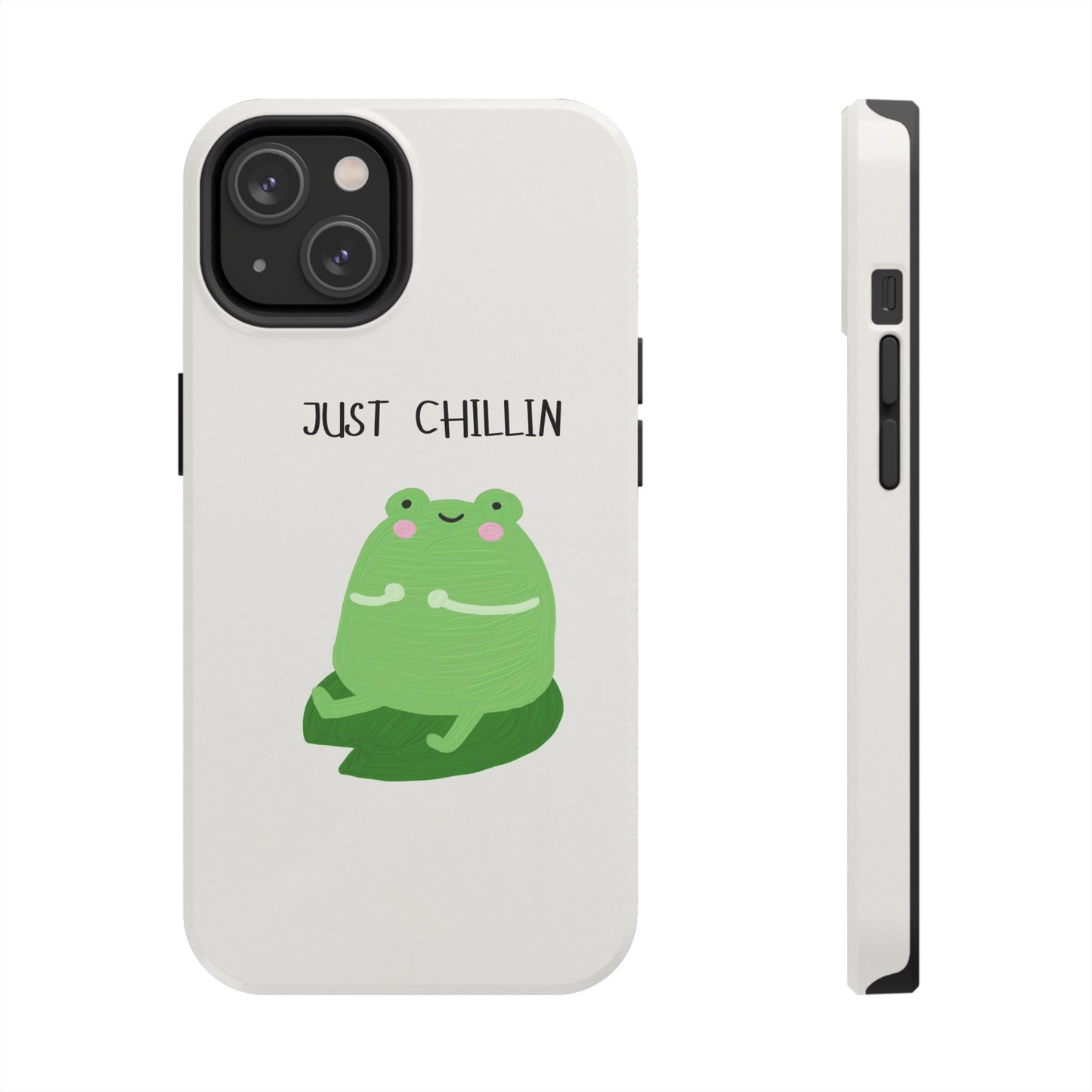 Phone Case - Cute Frog Sitting on Lily Pad Design