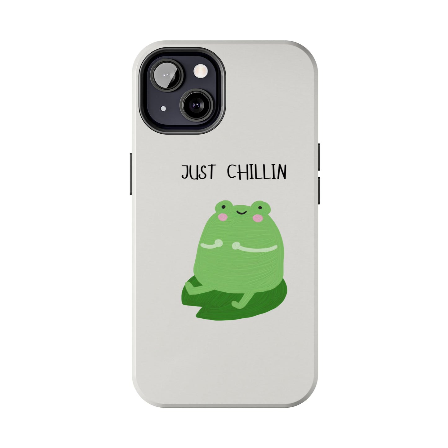 Phone Case - Cute Frog Sitting on Lily Pad Design