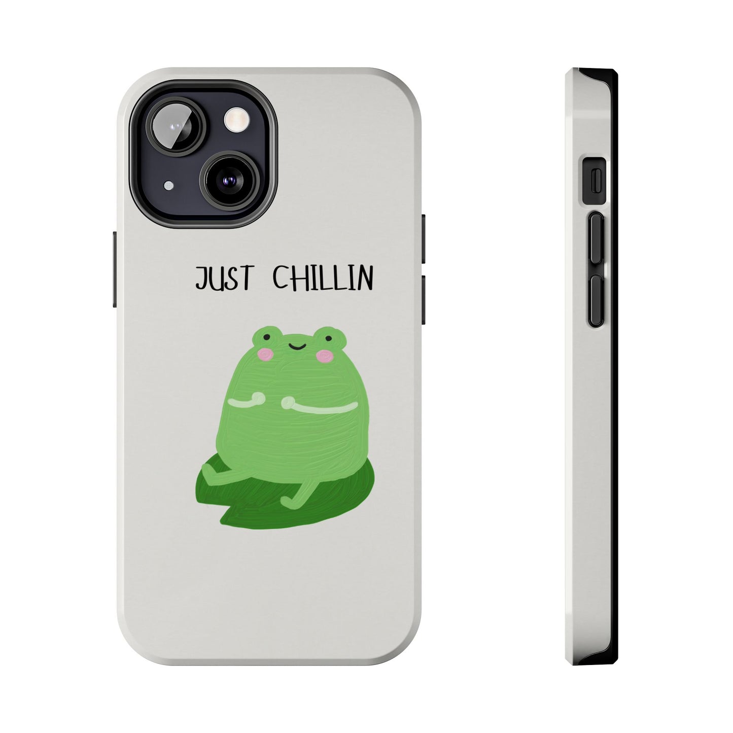 Phone Case - Cute Frog Sitting on Lily Pad Design