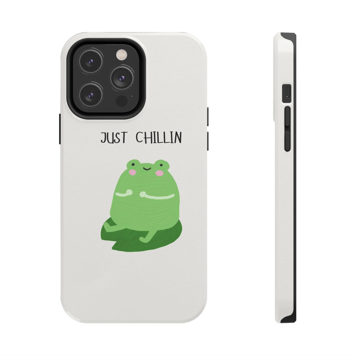 Phone Case - Cute Frog Sitting on Lily Pad Design