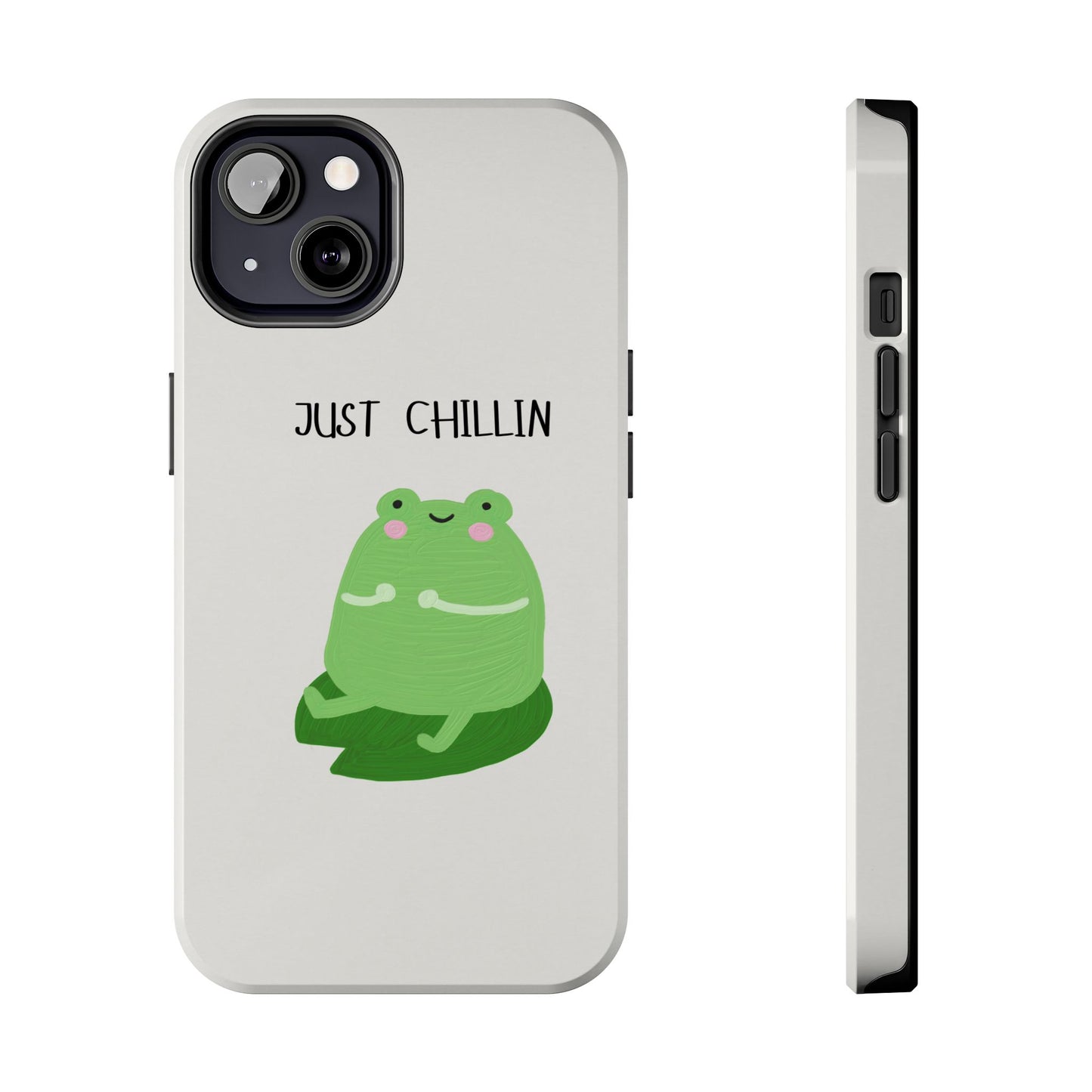 Phone Case - Cute Frog Sitting on Lily Pad Design