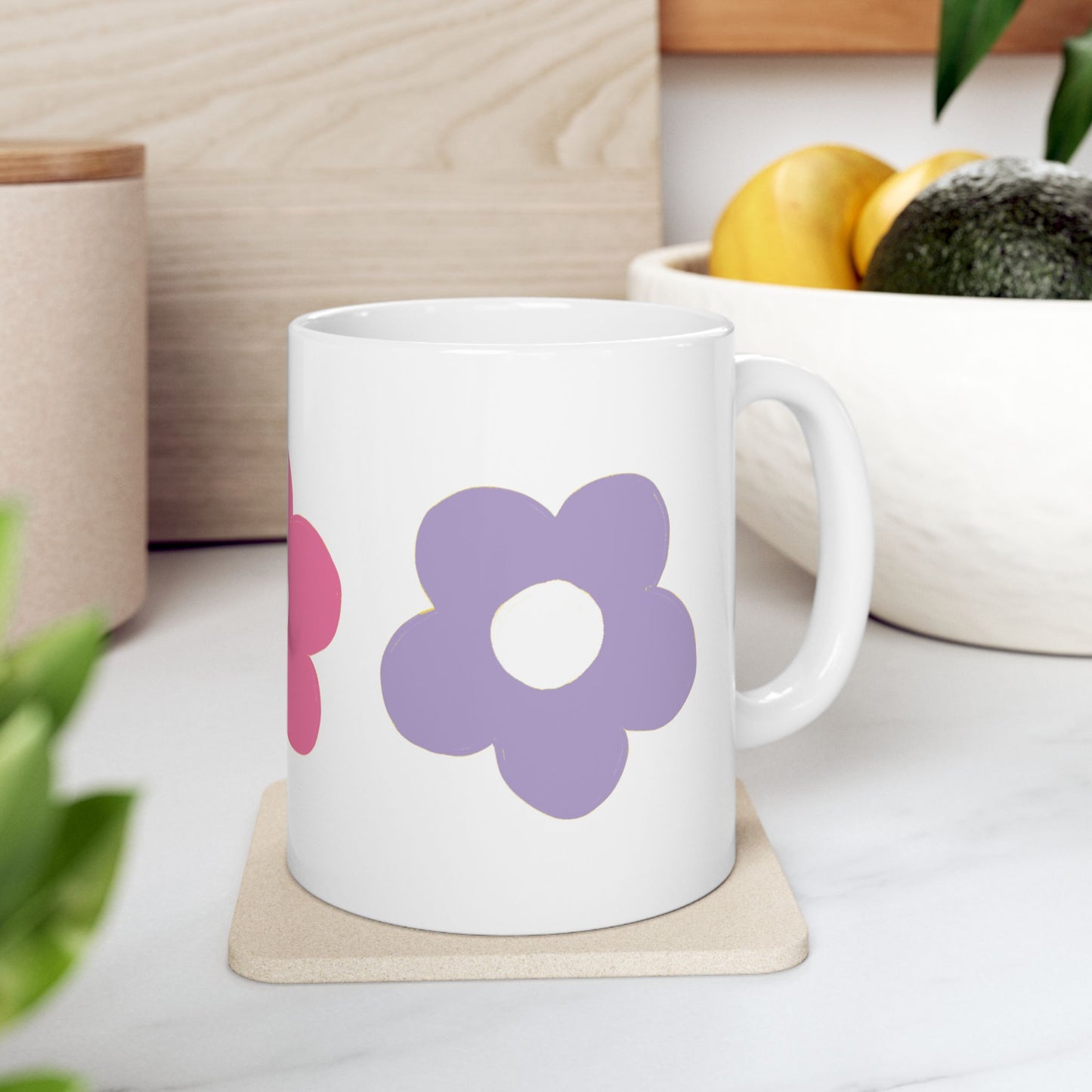 Cute Flower Ceramic Mug